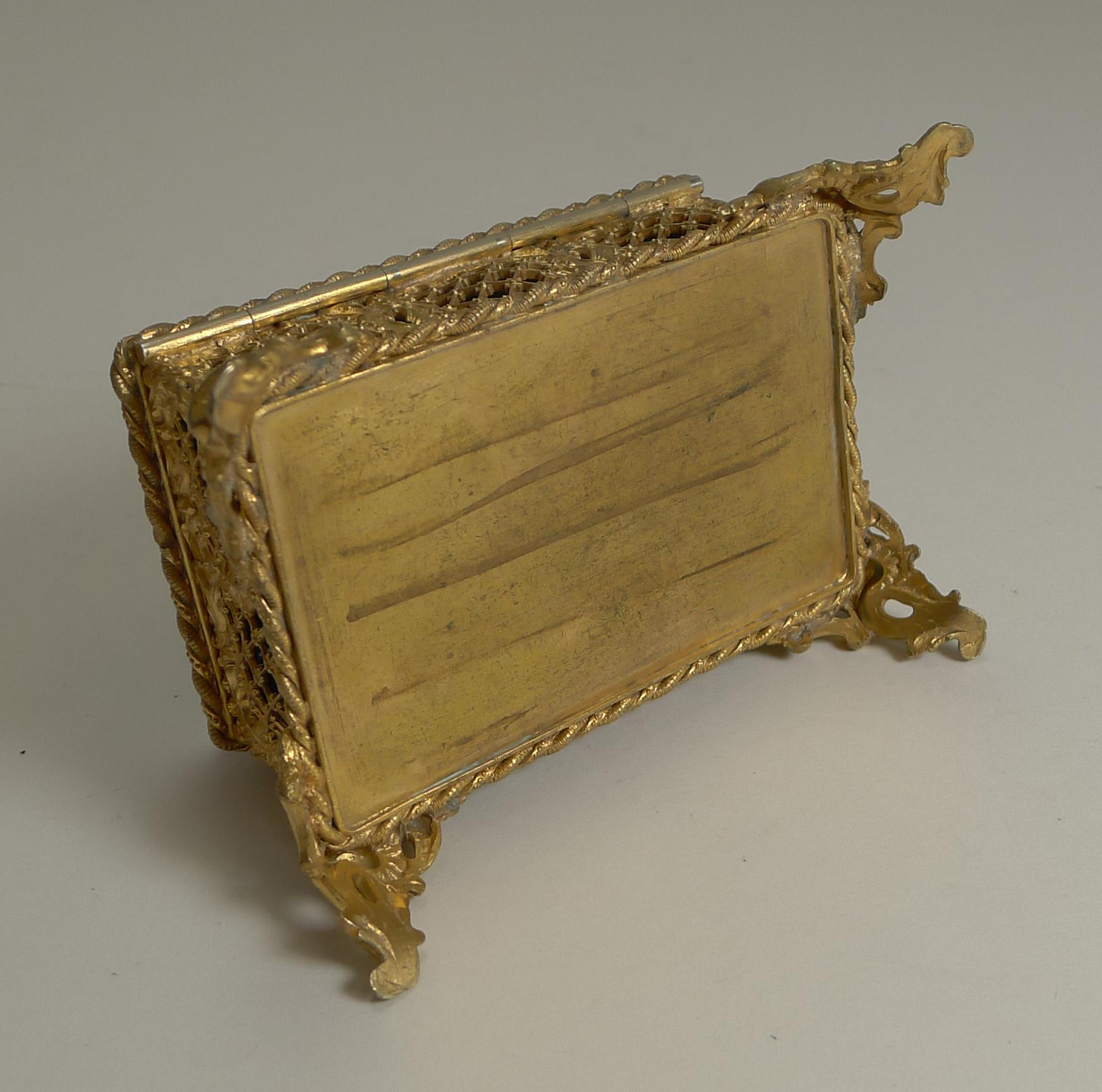 Metal Antique French Malachite Box, circa 1890