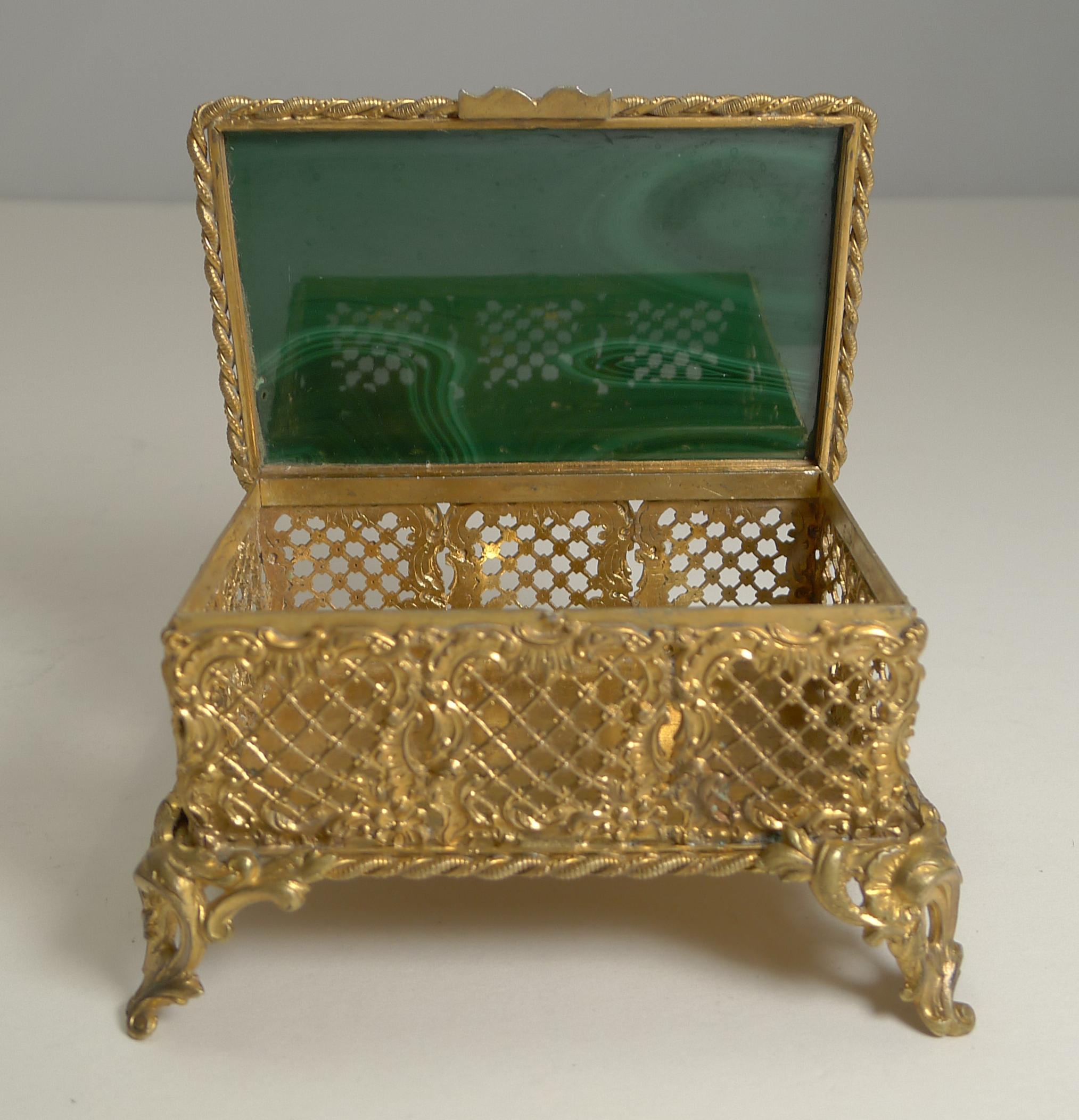 Antique French Malachite Box, circa 1890 2