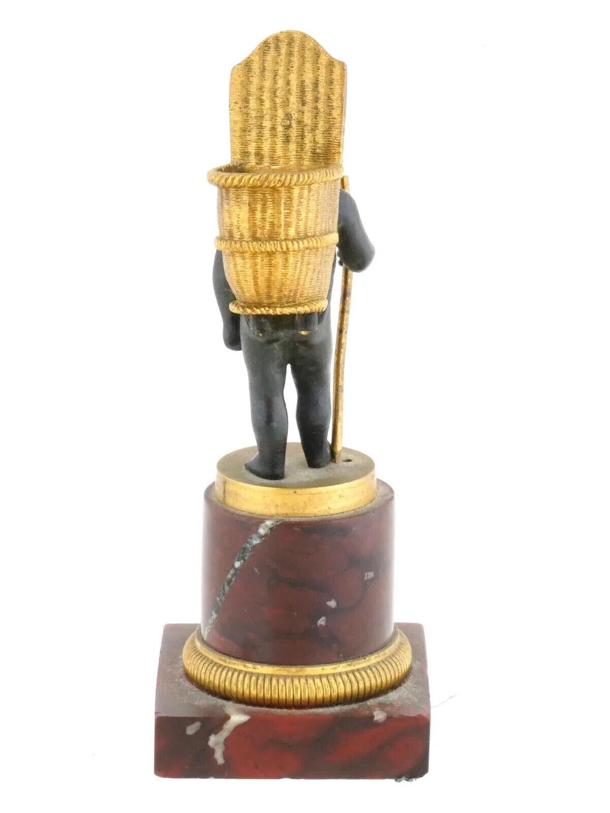 Antique French Manner Bronze Sculptural Match Holder 1