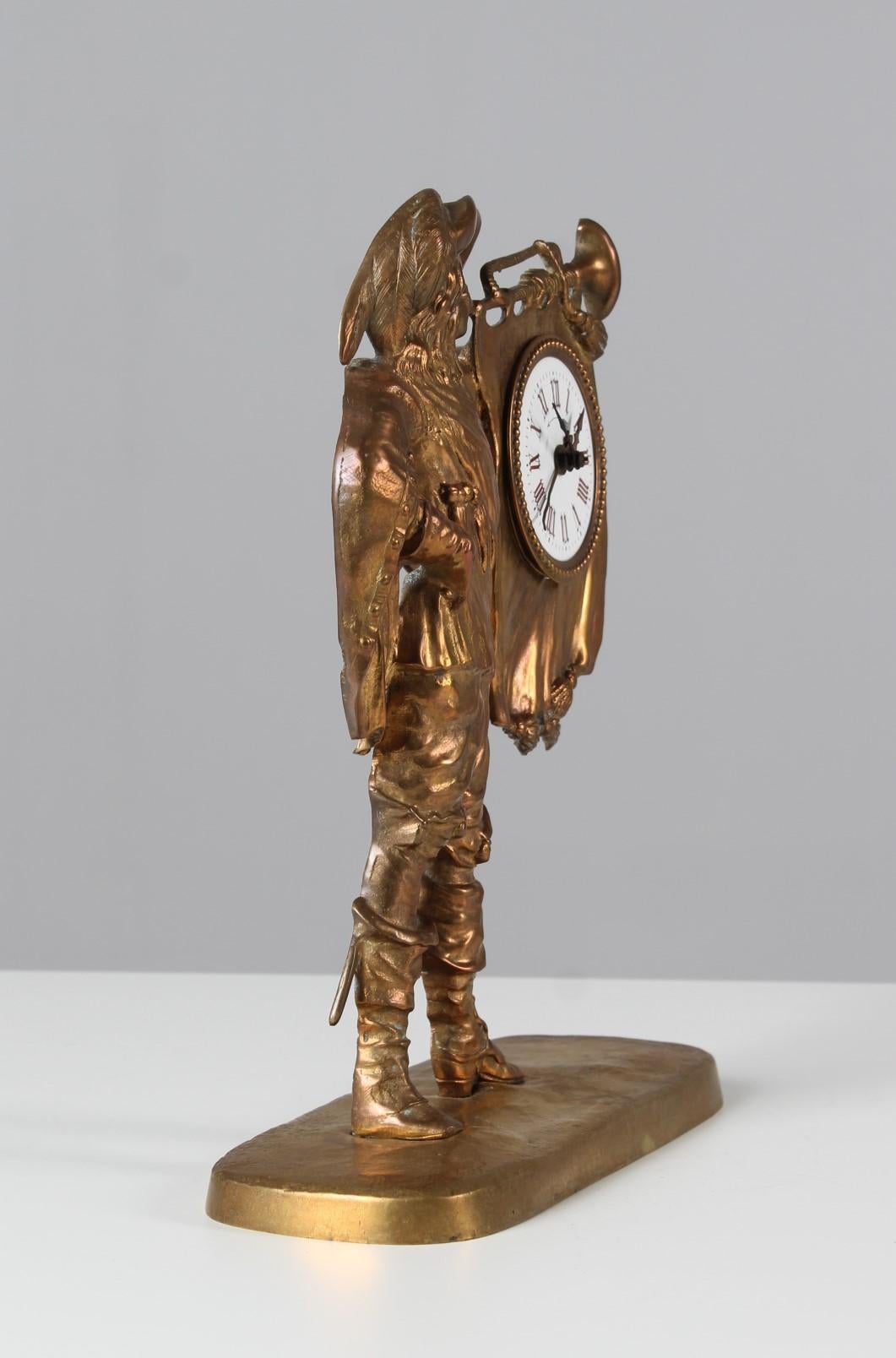 Bronze Antique French Mantel Clock, Pendule, Circa 1900