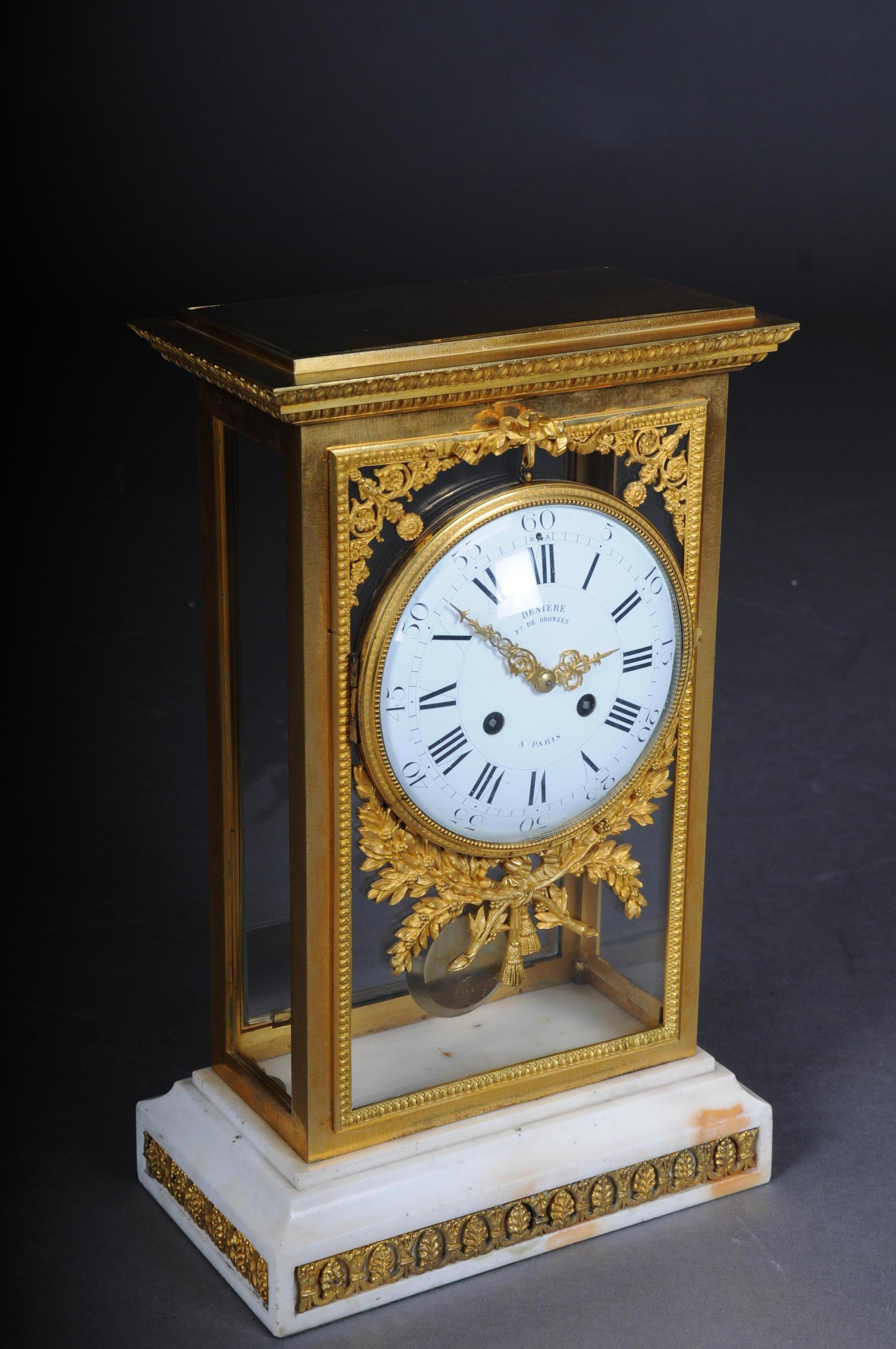 Antiker französischer Kaminsims/Uhr, Deniere a Paris, um 1880 im Angebot 2
