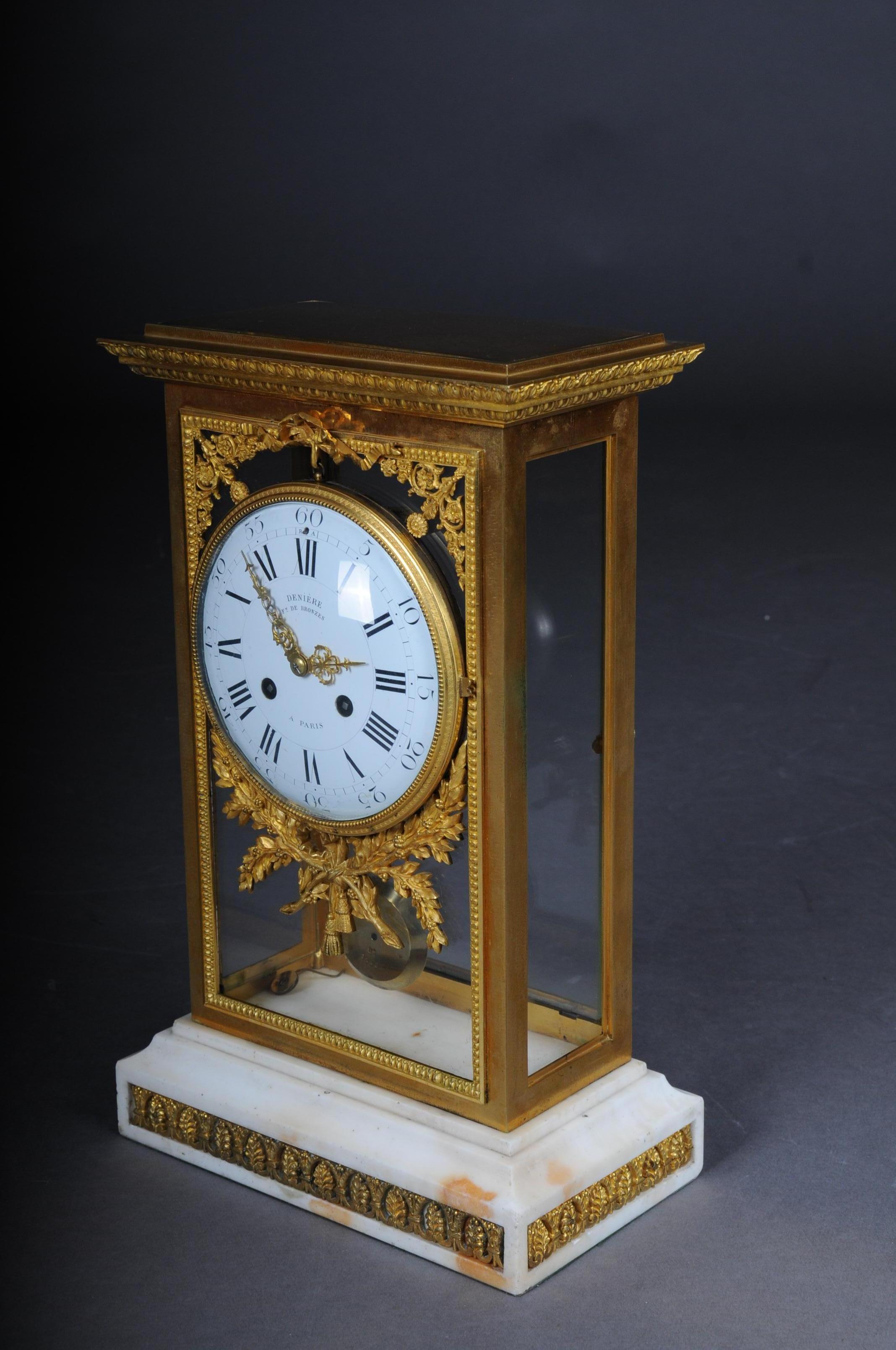 Antiker französischer Kaminsims/Uhr, Deniere a Paris, um 1880 im Angebot 5