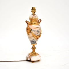 Antique French Marble and Gilt Bronze Table Lamp