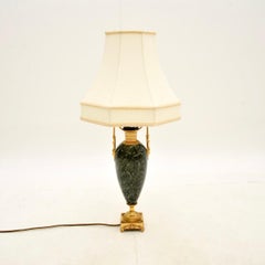 Antique French Marble and Gilt Metal Table Lamp