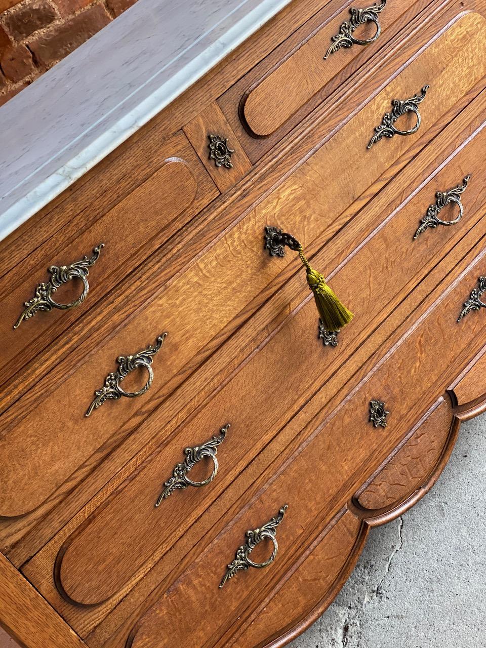 Napoleon III Antique French Marble Chest of Drawers Commode, France, circa 1890