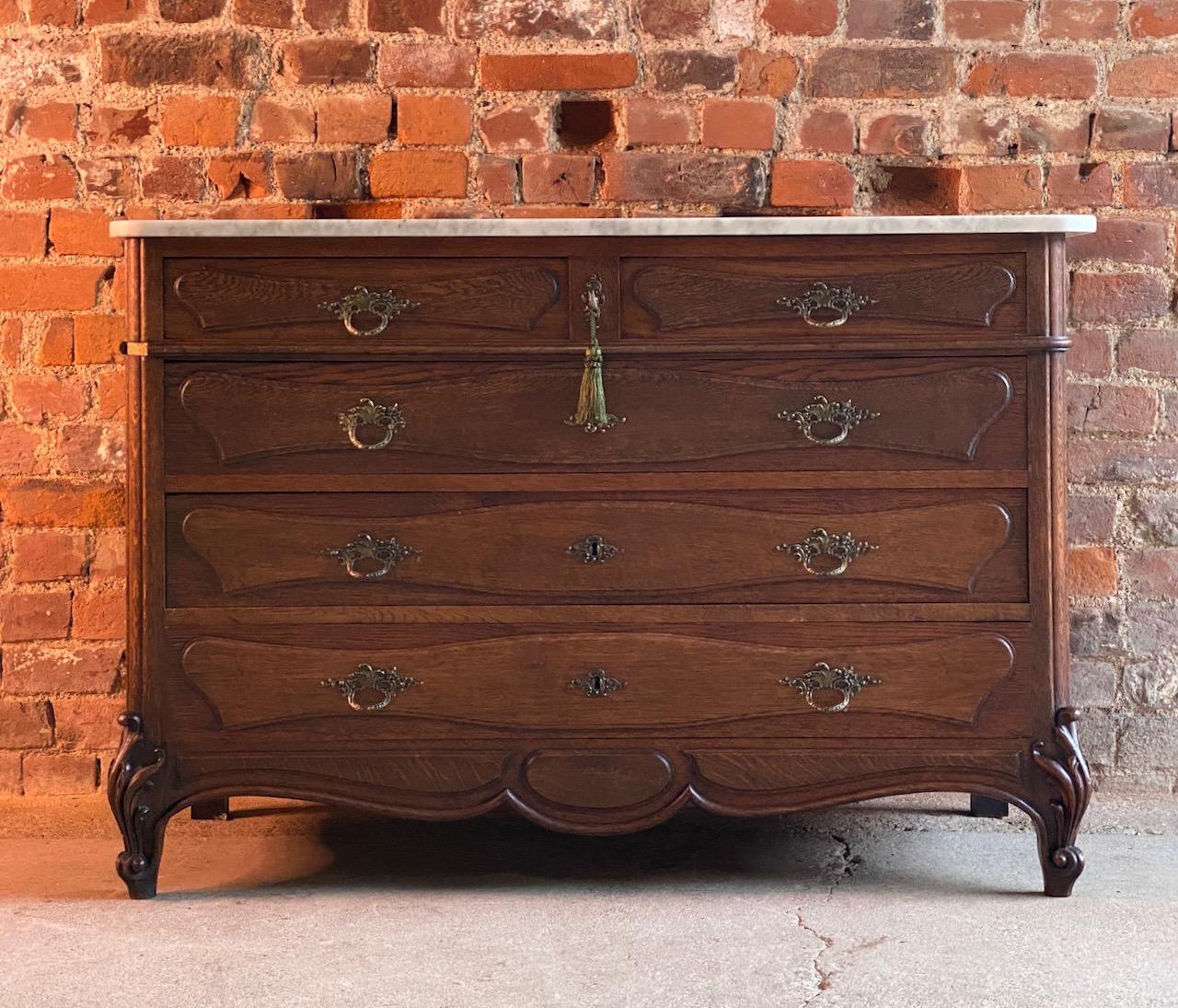Antique French Marble Chest of Drawers Commode France circa 1890 Number 12 3