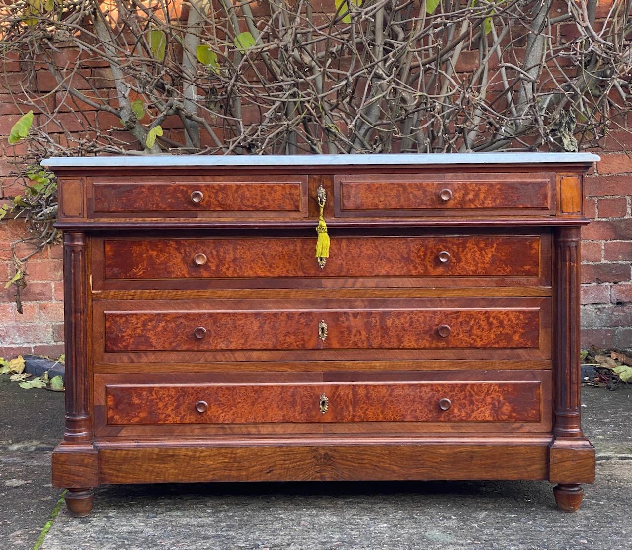Antique French Marble Chest of Drawers Commode France circa 1890 Number 13 4