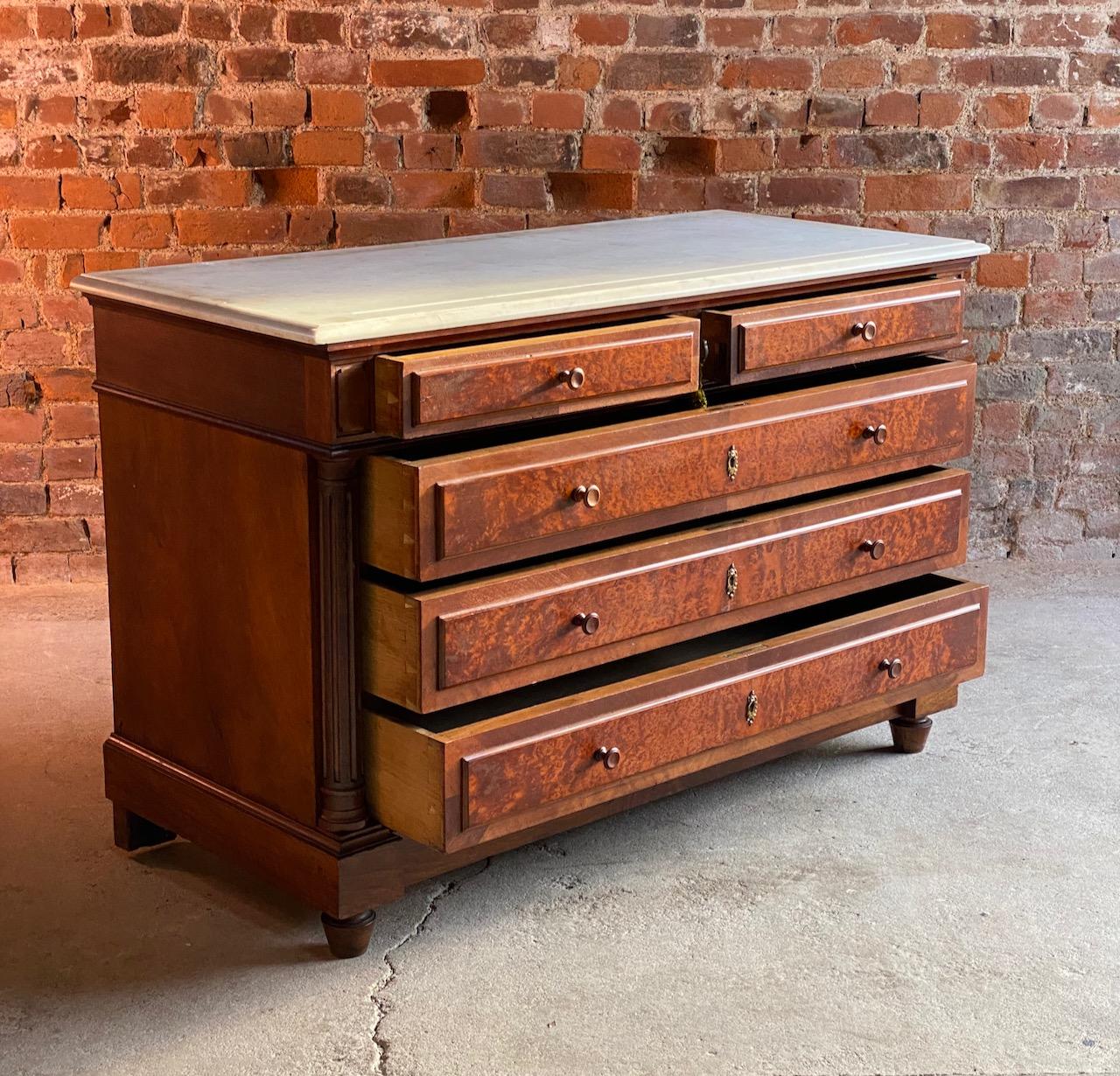 Antique French Marble Chest of Drawers Commode France circa 1890 Number 13 1