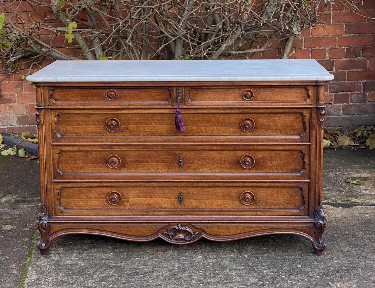 Antique French Marble Chest of Drawers Commode France circa 1890 Number 14 3