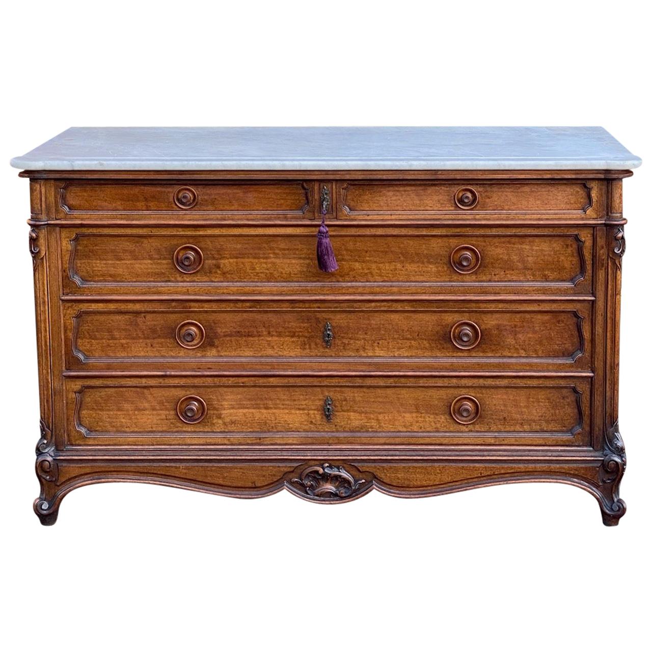 Antique French Marble Chest of Drawers Commode France circa 1890 Number 14