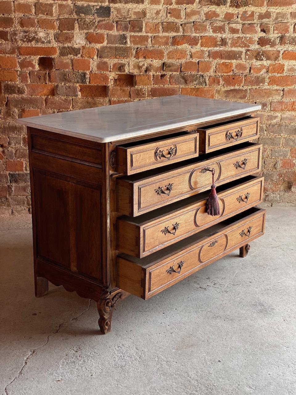 Napoleon III Antique French Marble Chest of Drawers, France, circa 1890 Number 1