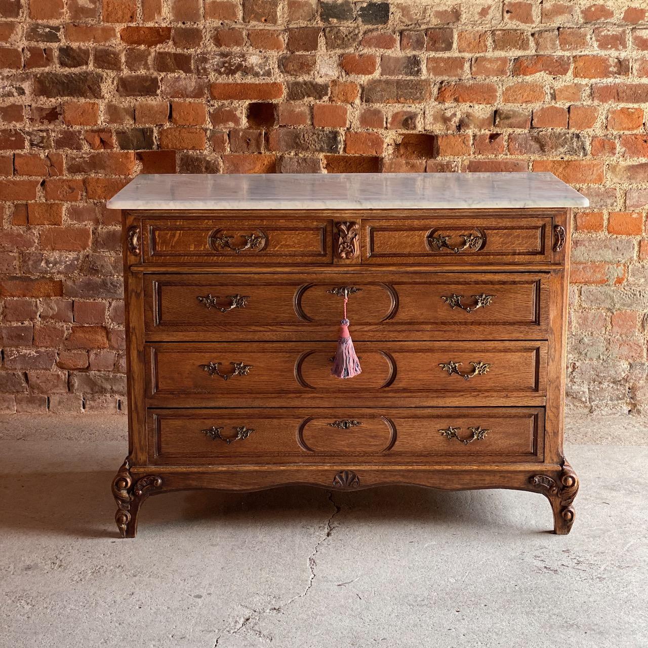 Antique French Marble Chest of Drawers, France, circa 1890 Number 1 1