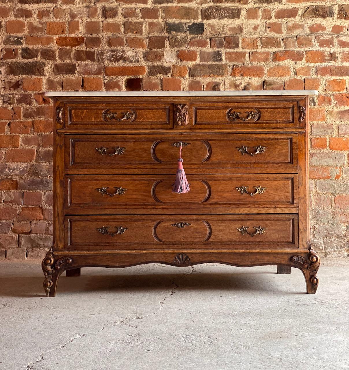 Antique French Marble Chest of Drawers, France, circa 1890 Number 1 2