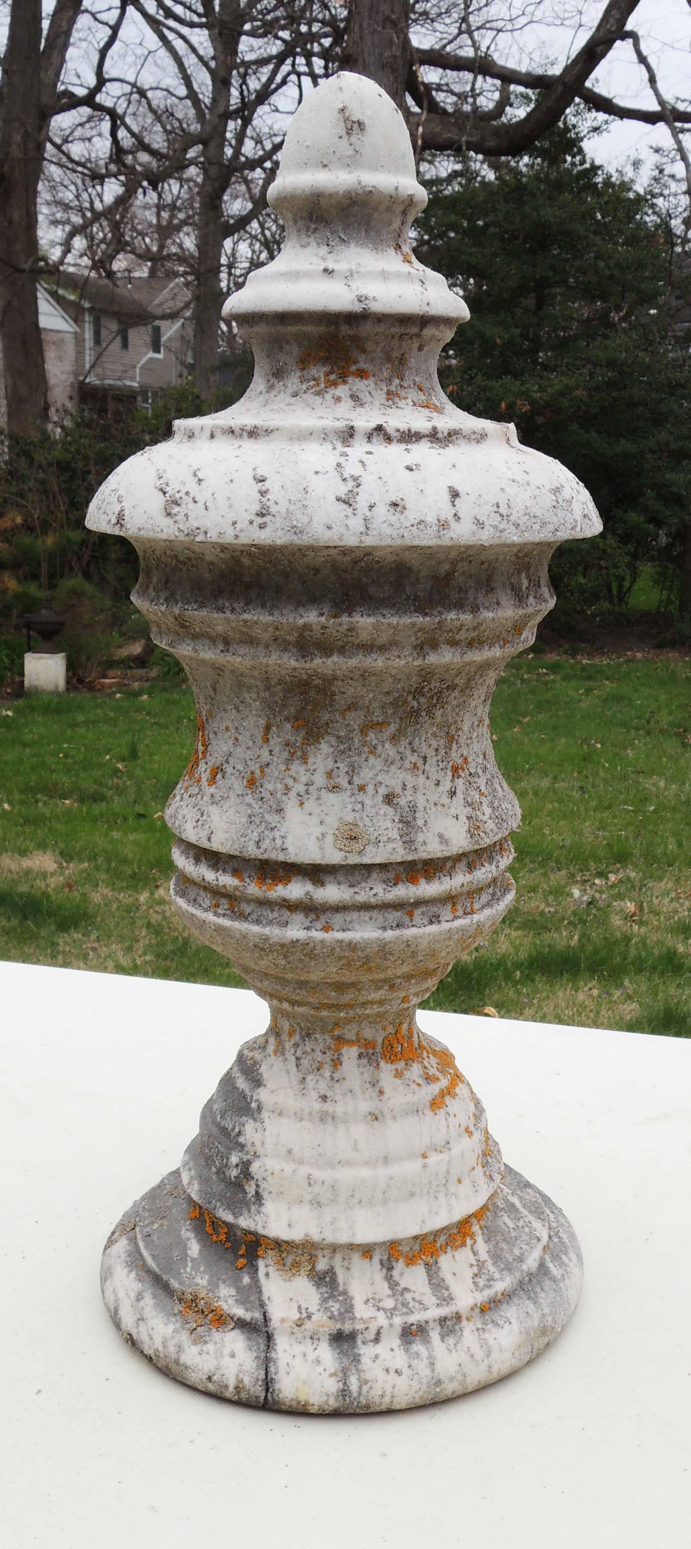Neoclassical Antique French Limestone Finial Ornament