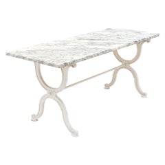 Antique French Marble Garden Table