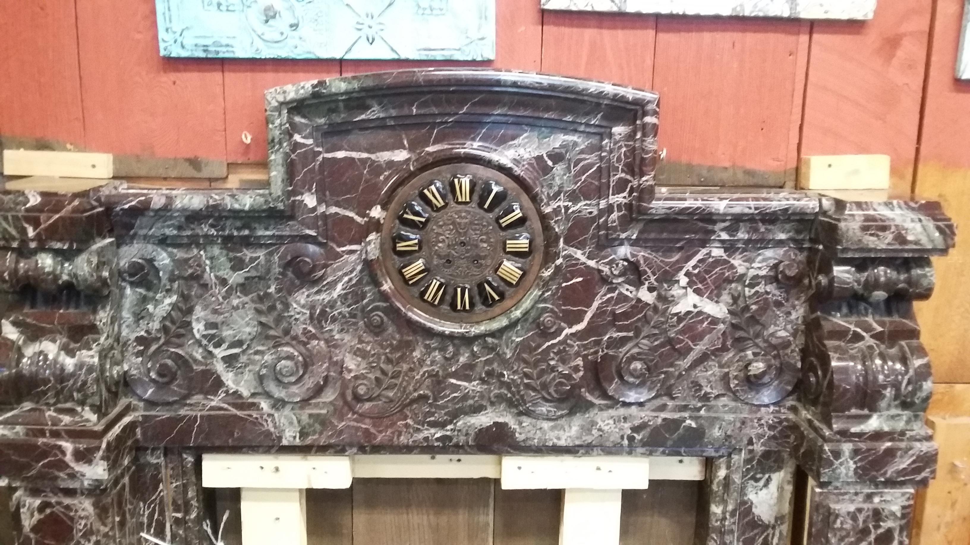 Antique French Marble Mantel In Good Condition For Sale In Stamford, CT