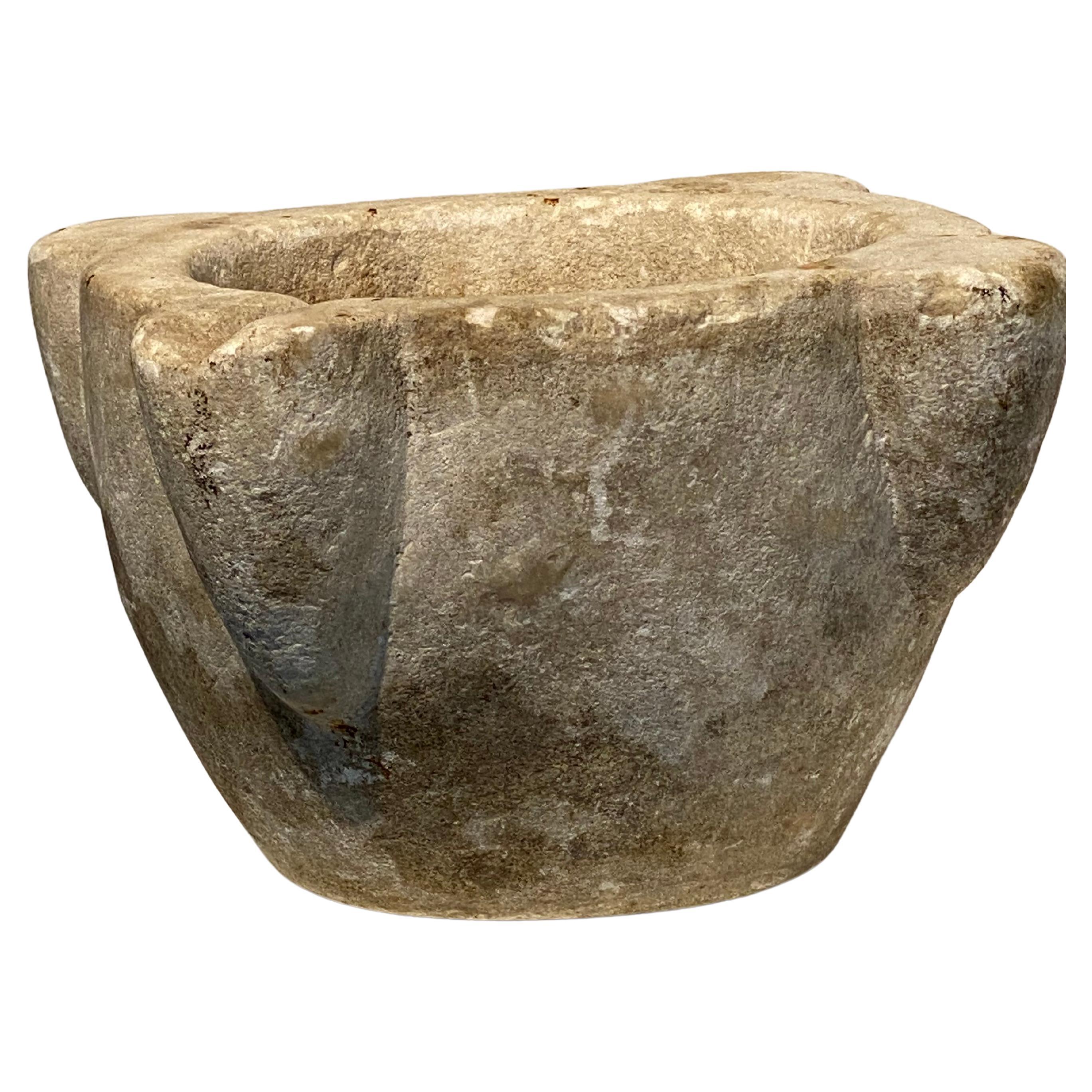 Antique French Marble Mortar For Sale