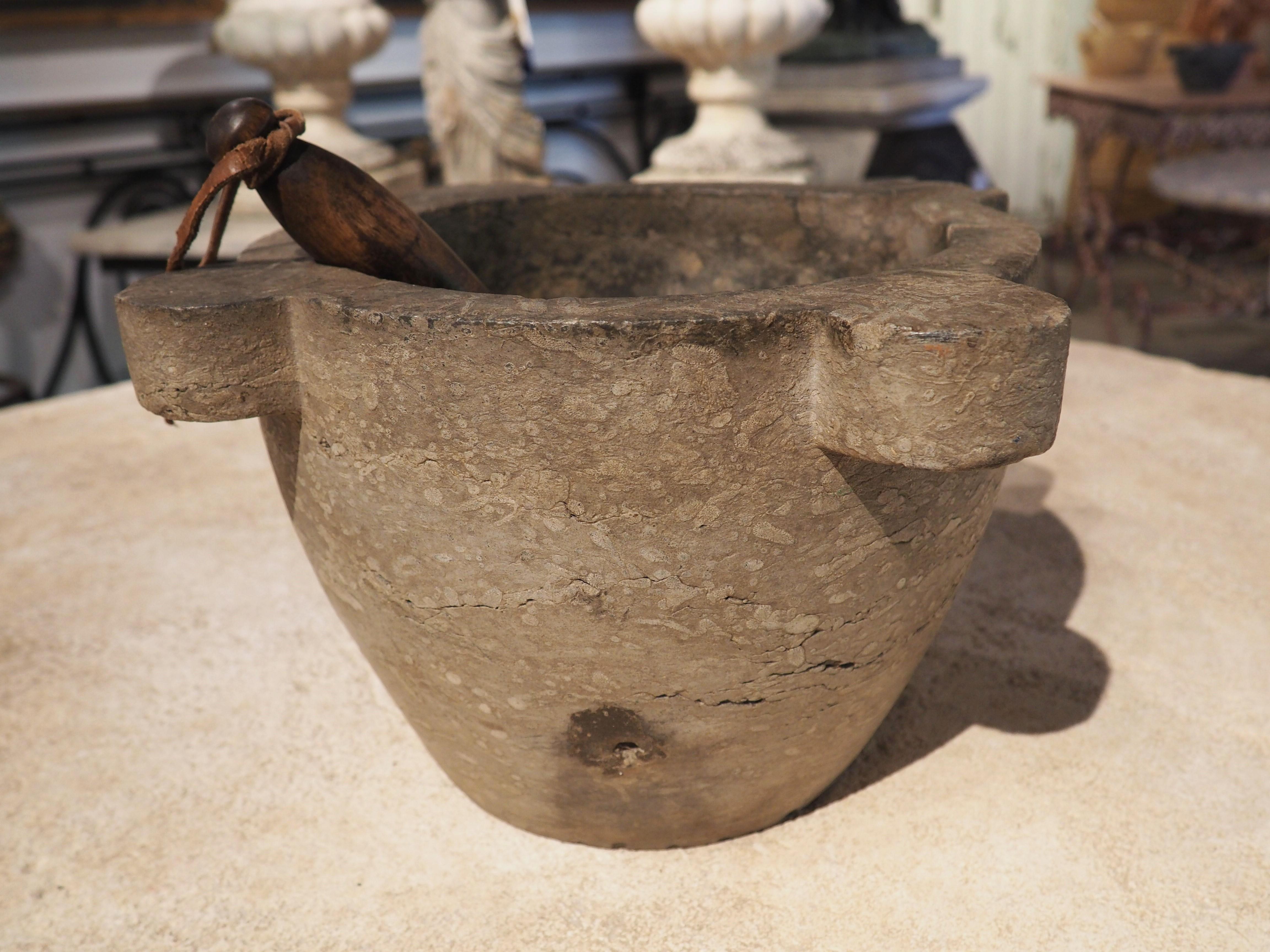 Antique French Marble Mortar with Pestle, 19th Century For Sale 6
