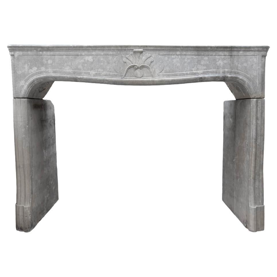 Mantello per caminetto in marmo francese del 19° secolo Antique French Stone