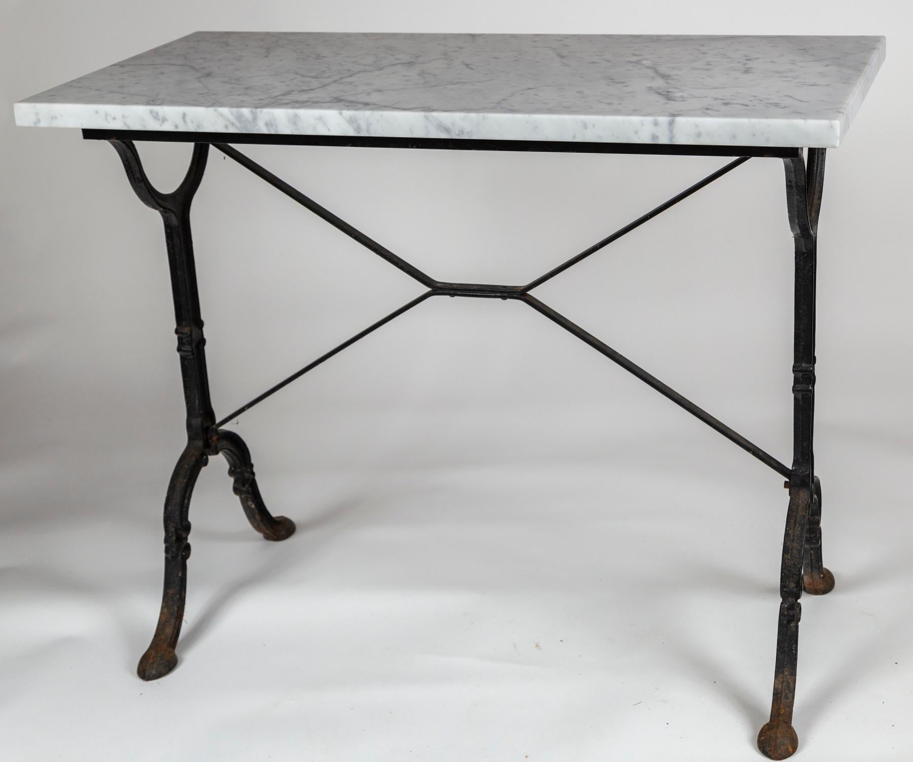 french bistro table marble top