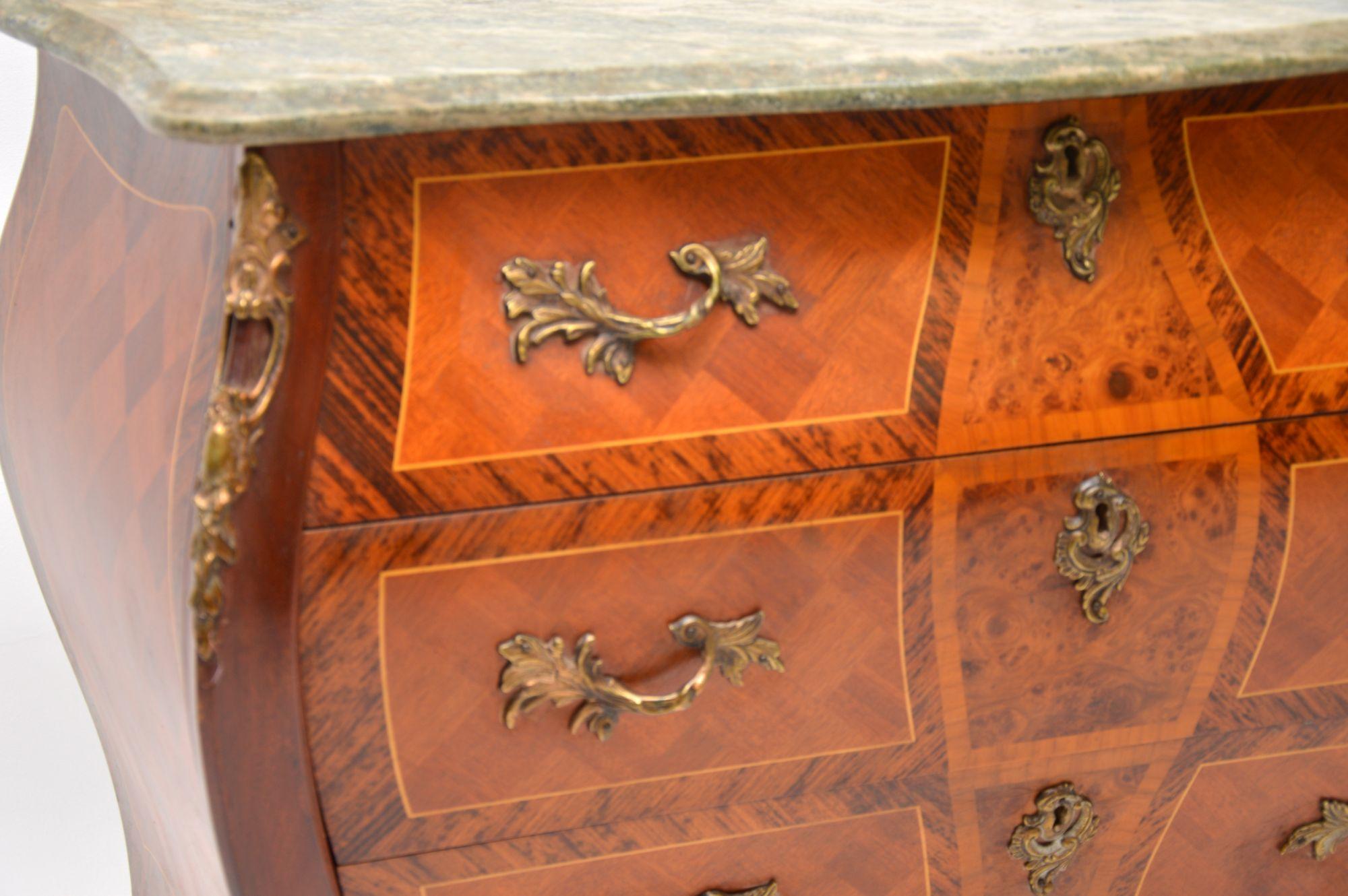 Antique French Marble-Top Bombe Chest In Good Condition In London, GB