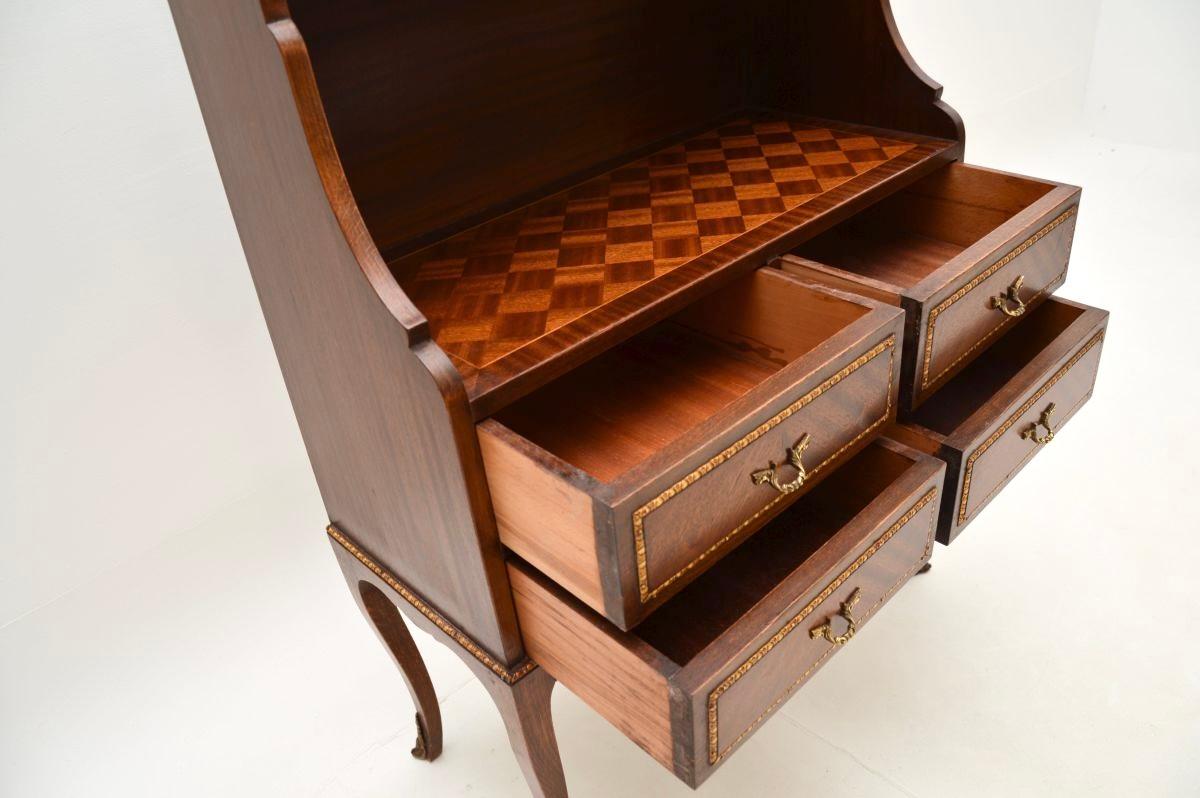 Antique French Marble Top Bookcase For Sale 1
