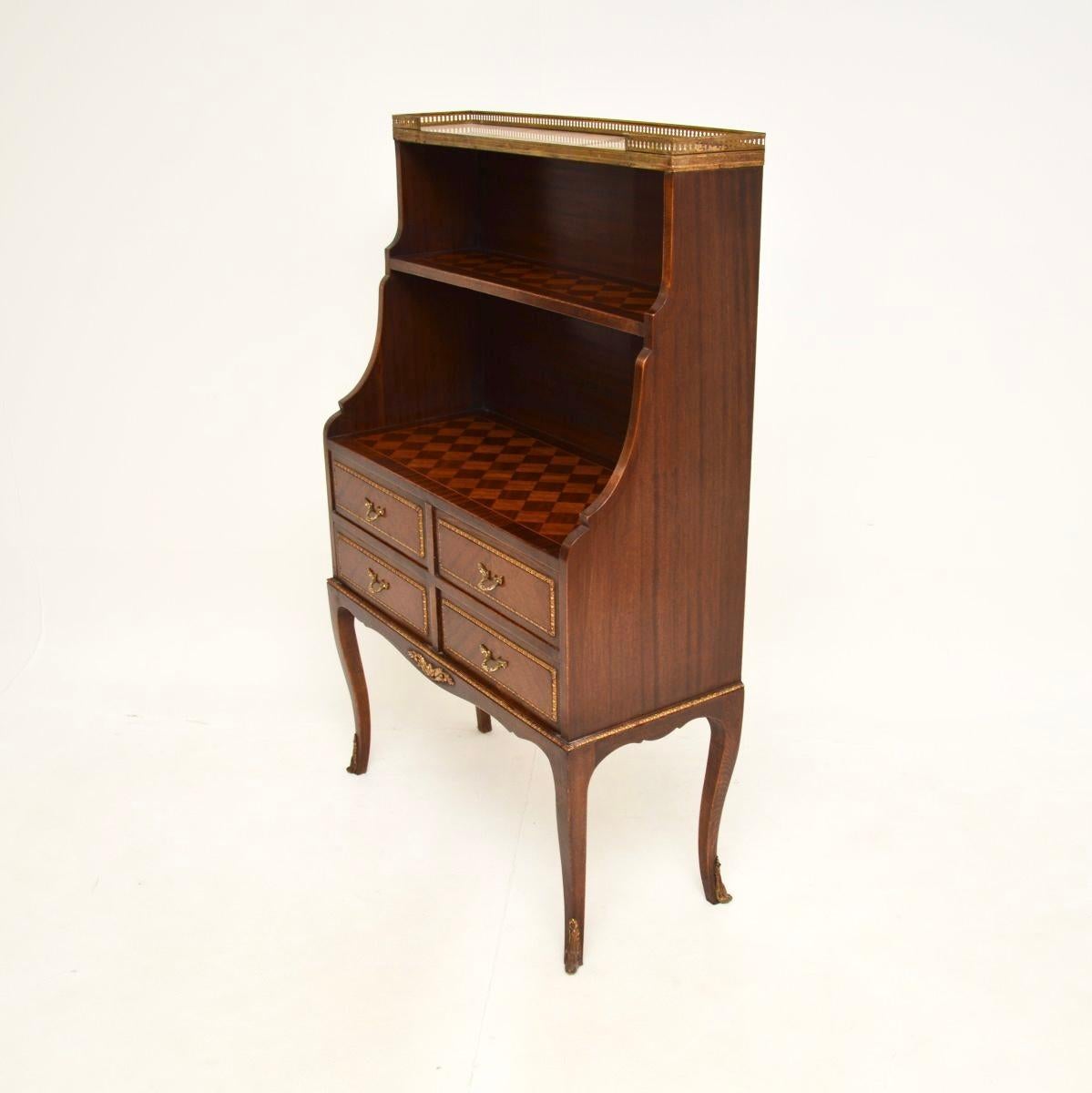Antique French Marble Top Bookcase In Good Condition For Sale In London, GB