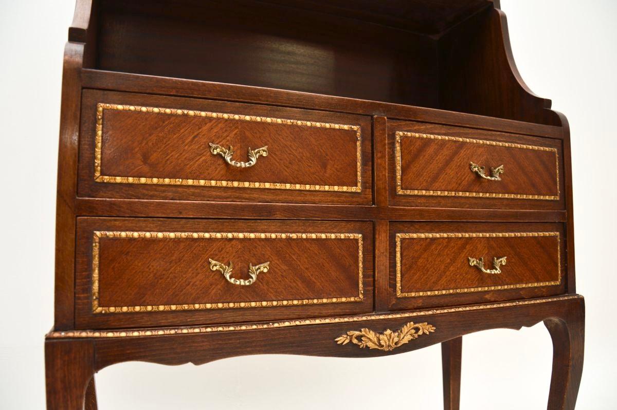 Antique French Marble Top Bookcase For Sale 2