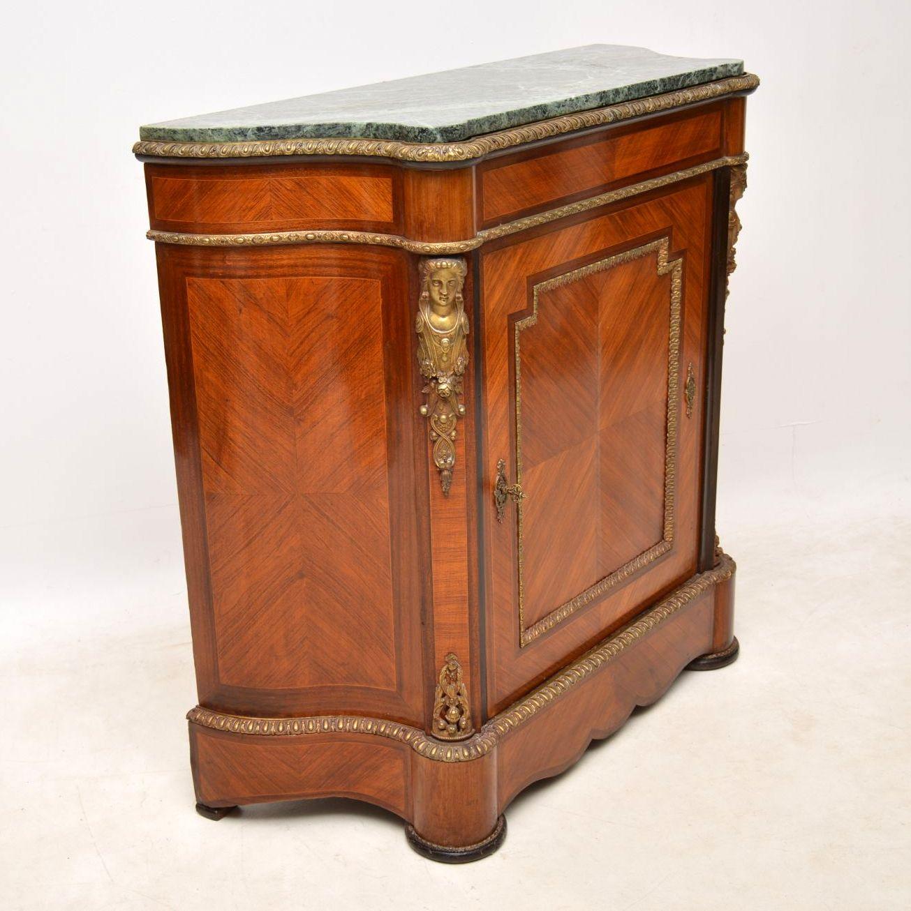 Louis XVI Antique French Marble Top Cabinet