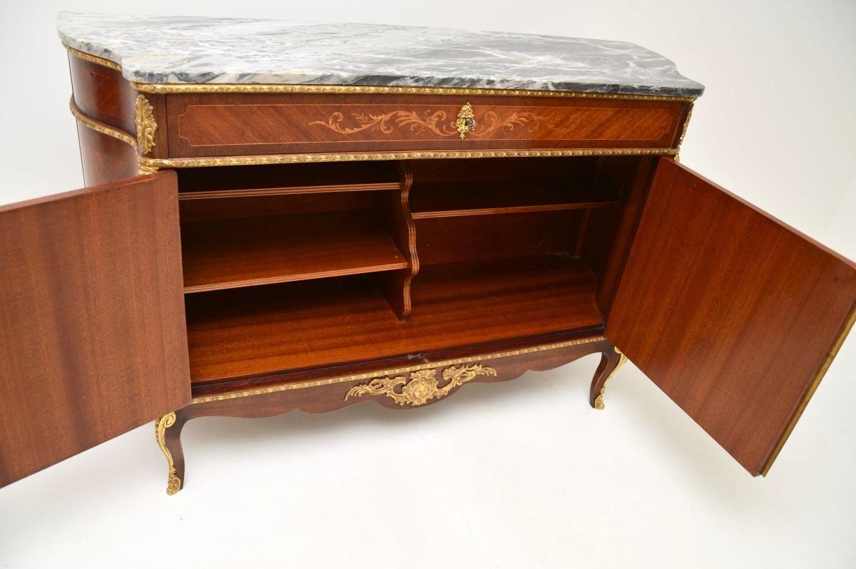 Felt Antique French Marble Top Cabinet