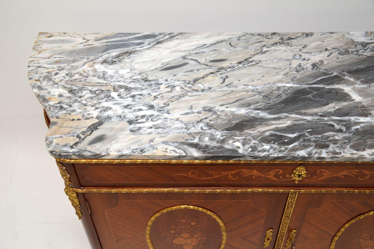Antique French Marble Top Cabinet 1
