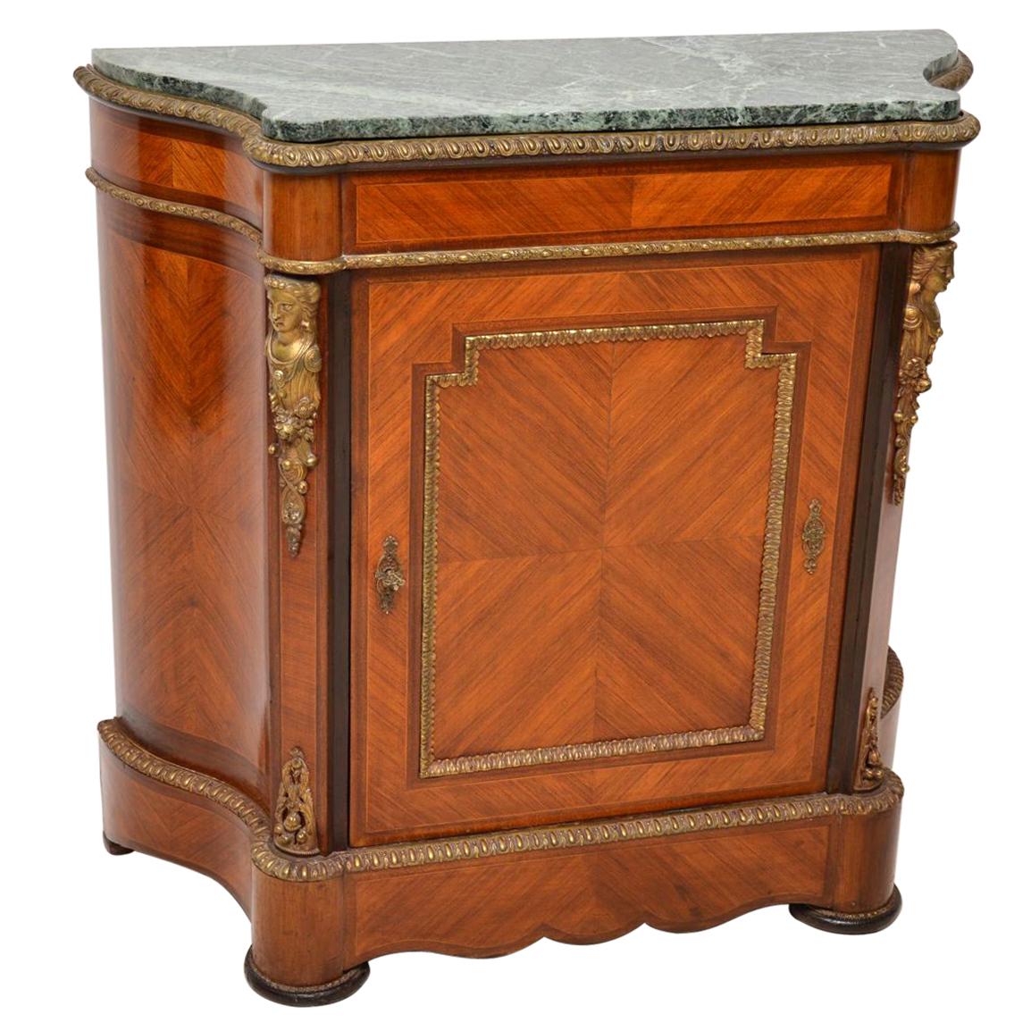Antique French Marble Top Cabinet