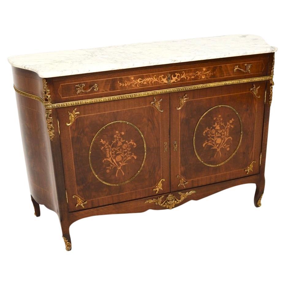 Antique French Marble Top Cabinet