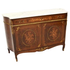 Antique French Marble Top Cabinet