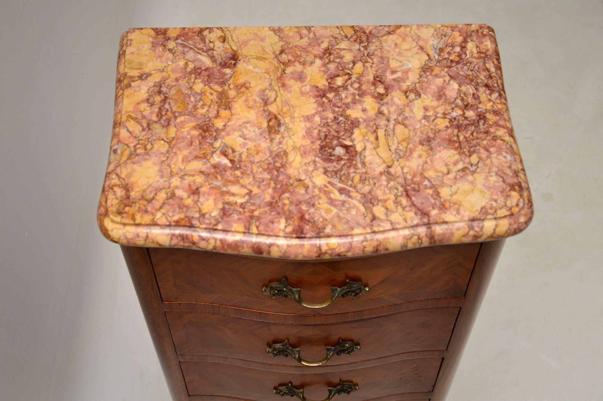 Antique French Marble-Top Chest of Drawers 4