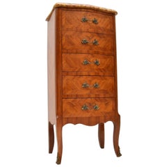 Antique French Marble-Top Chest of Drawers