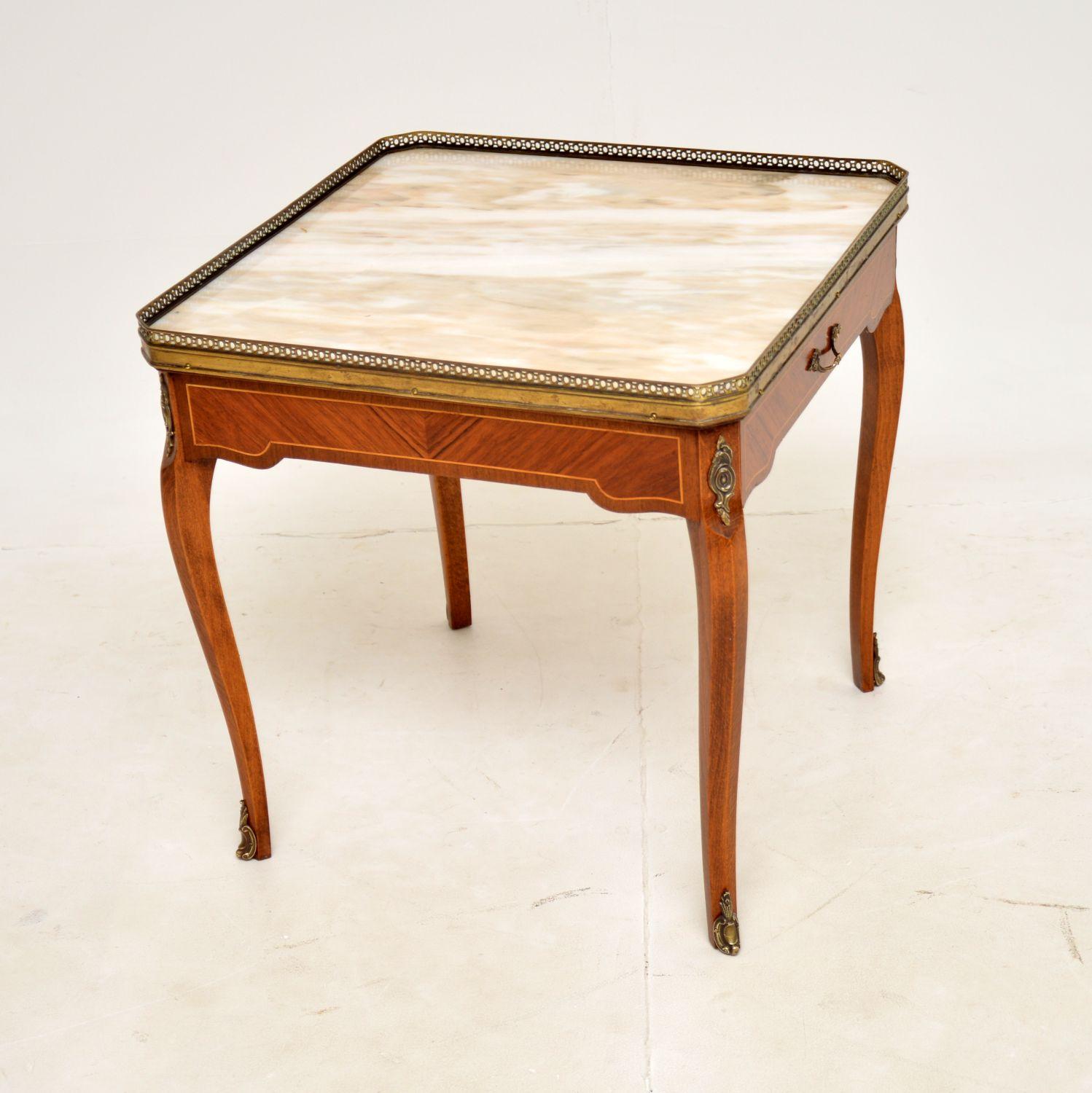Antique French Marble Top Coffee / Side Table In Good Condition For Sale In London, GB