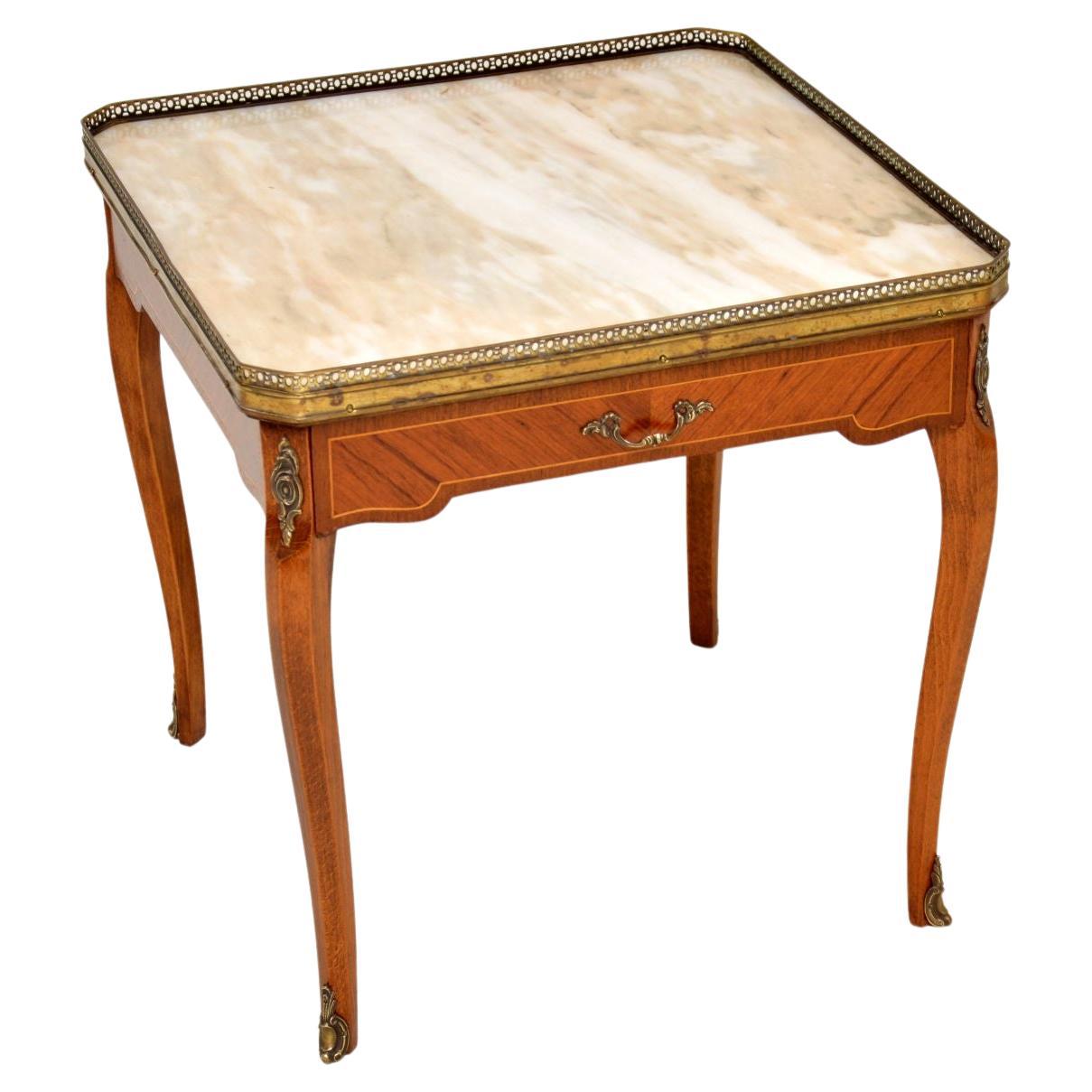 Antique French Marble Top Coffee / Side Table