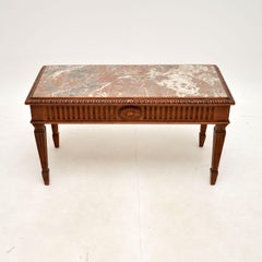 Antique French Marble Top Coffee Table