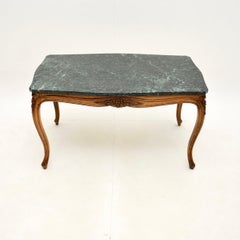 Antique French Marble Top Coffee Table