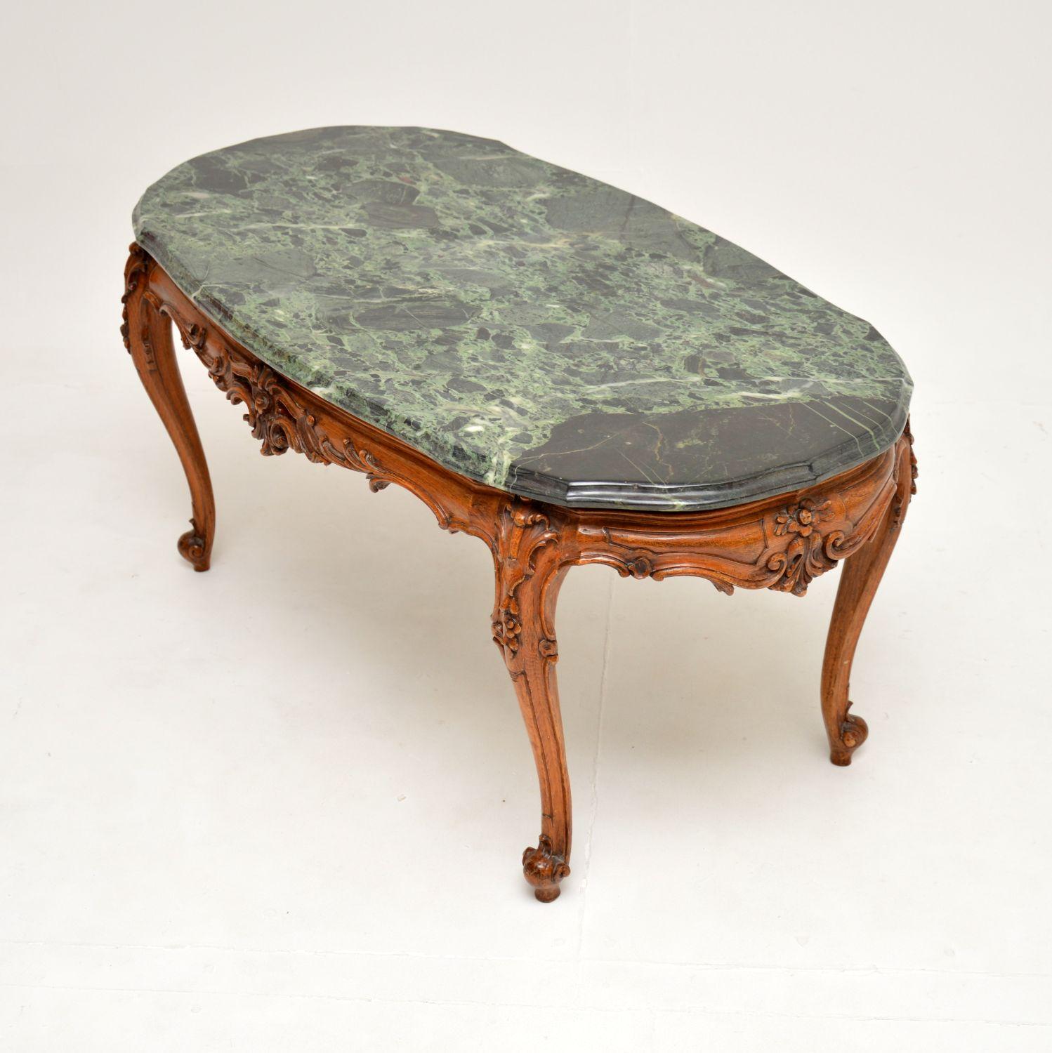 Louis XVI Antique French Marble Top Coffee Table
