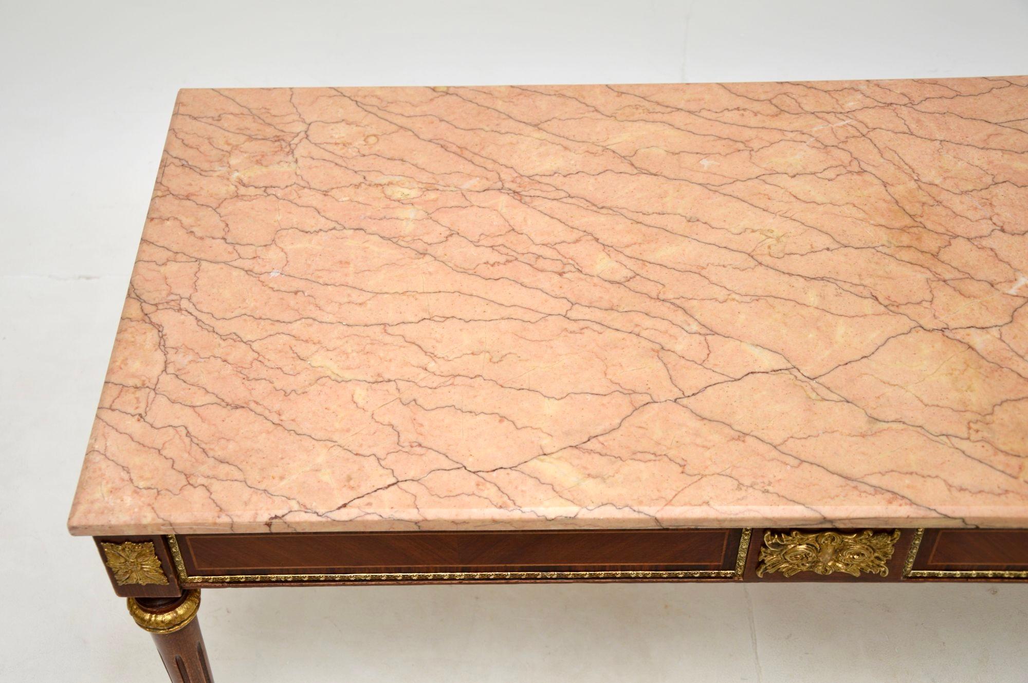 Antique French Marble Top Coffee Table In Good Condition For Sale In London, GB