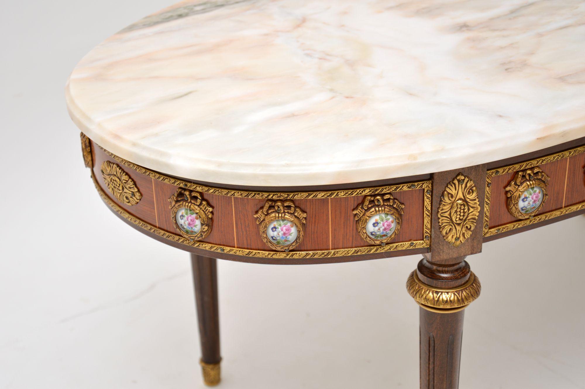 20th Century Antique French Marble Top Coffee Table