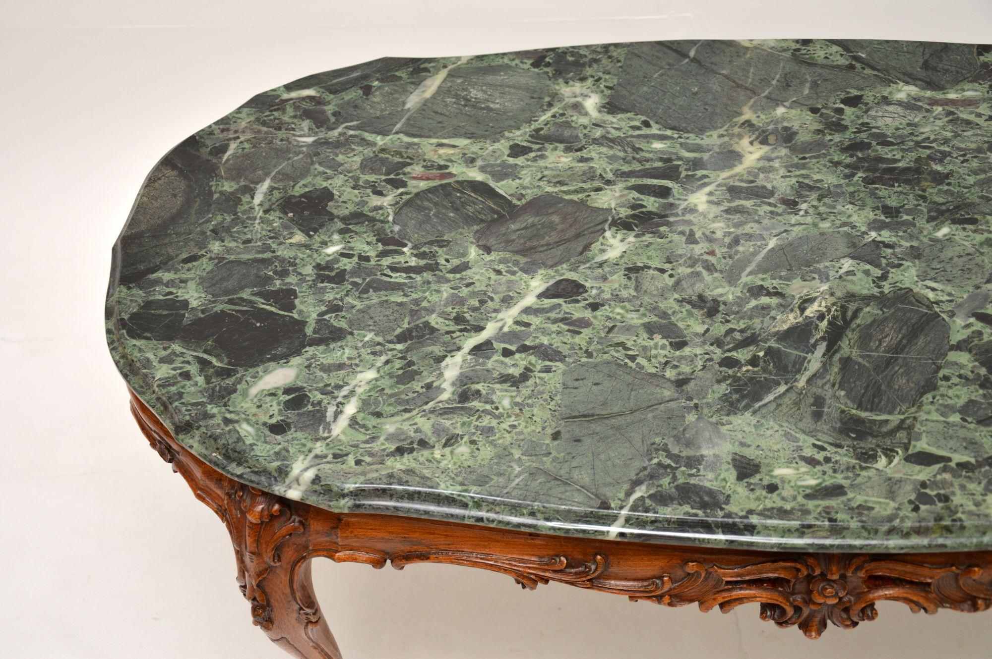 Early 20th Century Antique French Marble Top Coffee Table