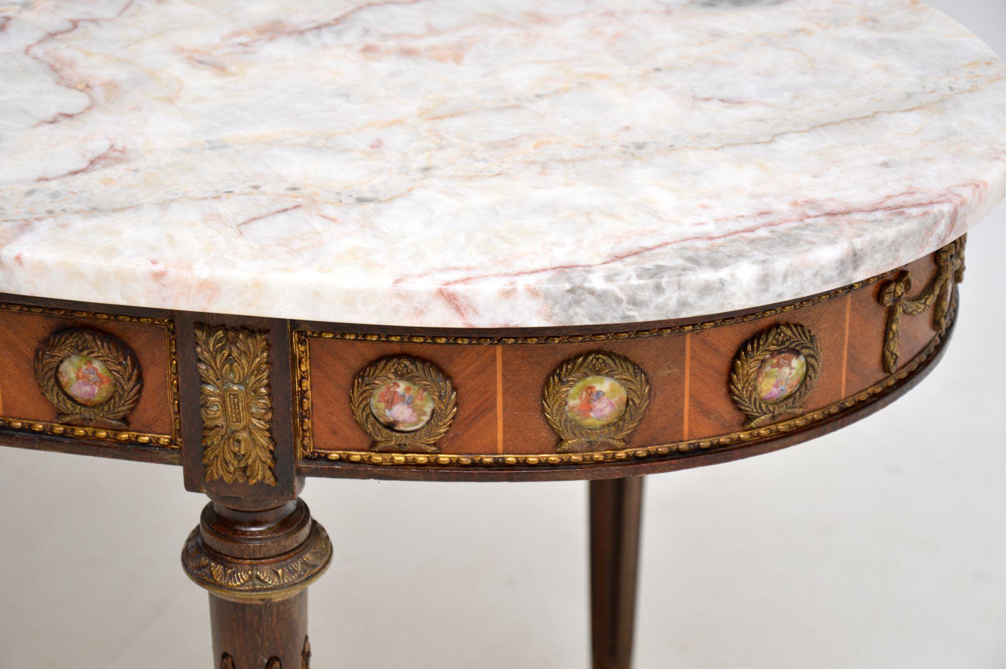 Antique French Marble Top Coffee Table In Good Condition In London, GB