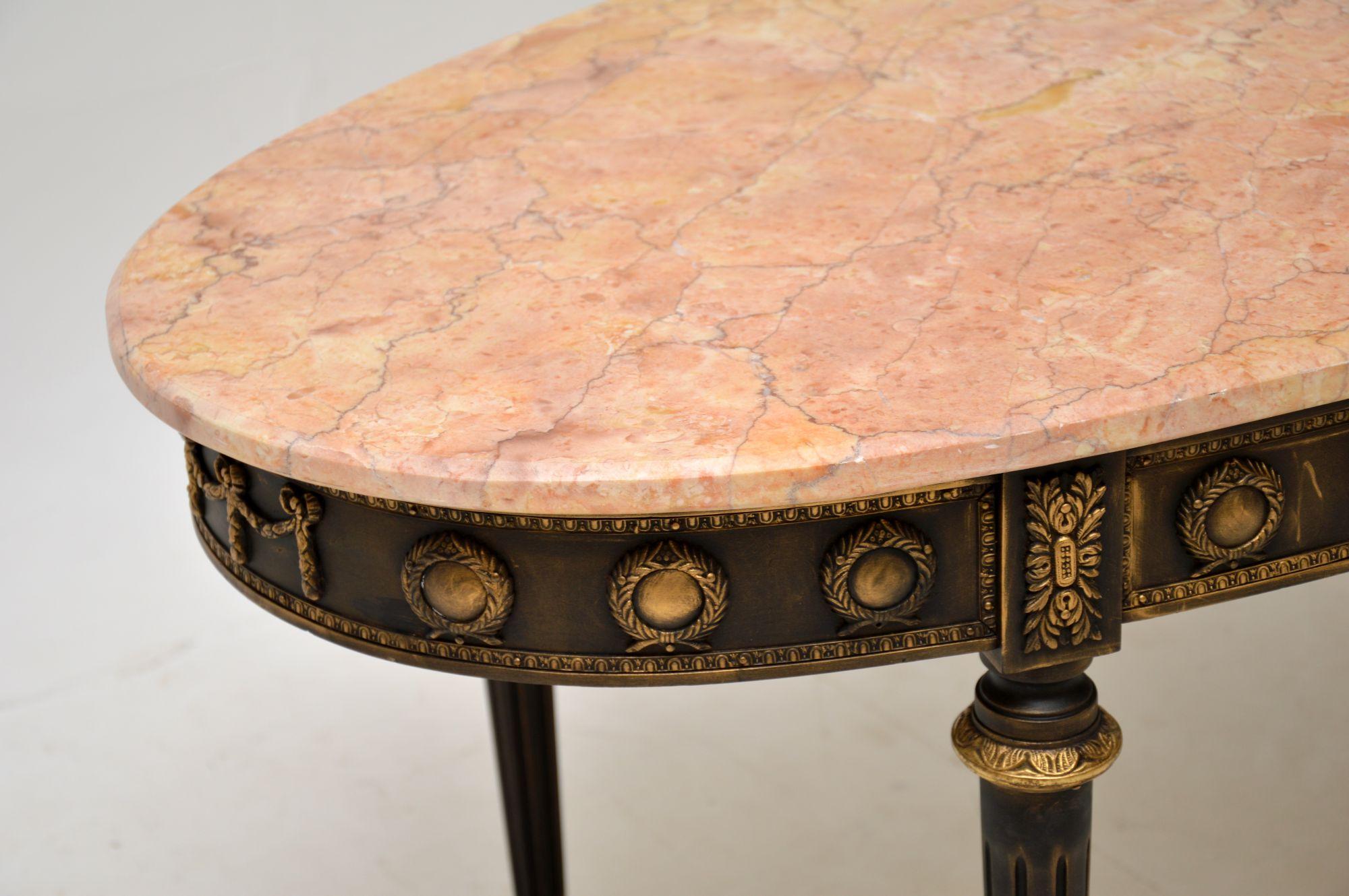 Mid-20th Century Antique French Marble Top Coffee Table