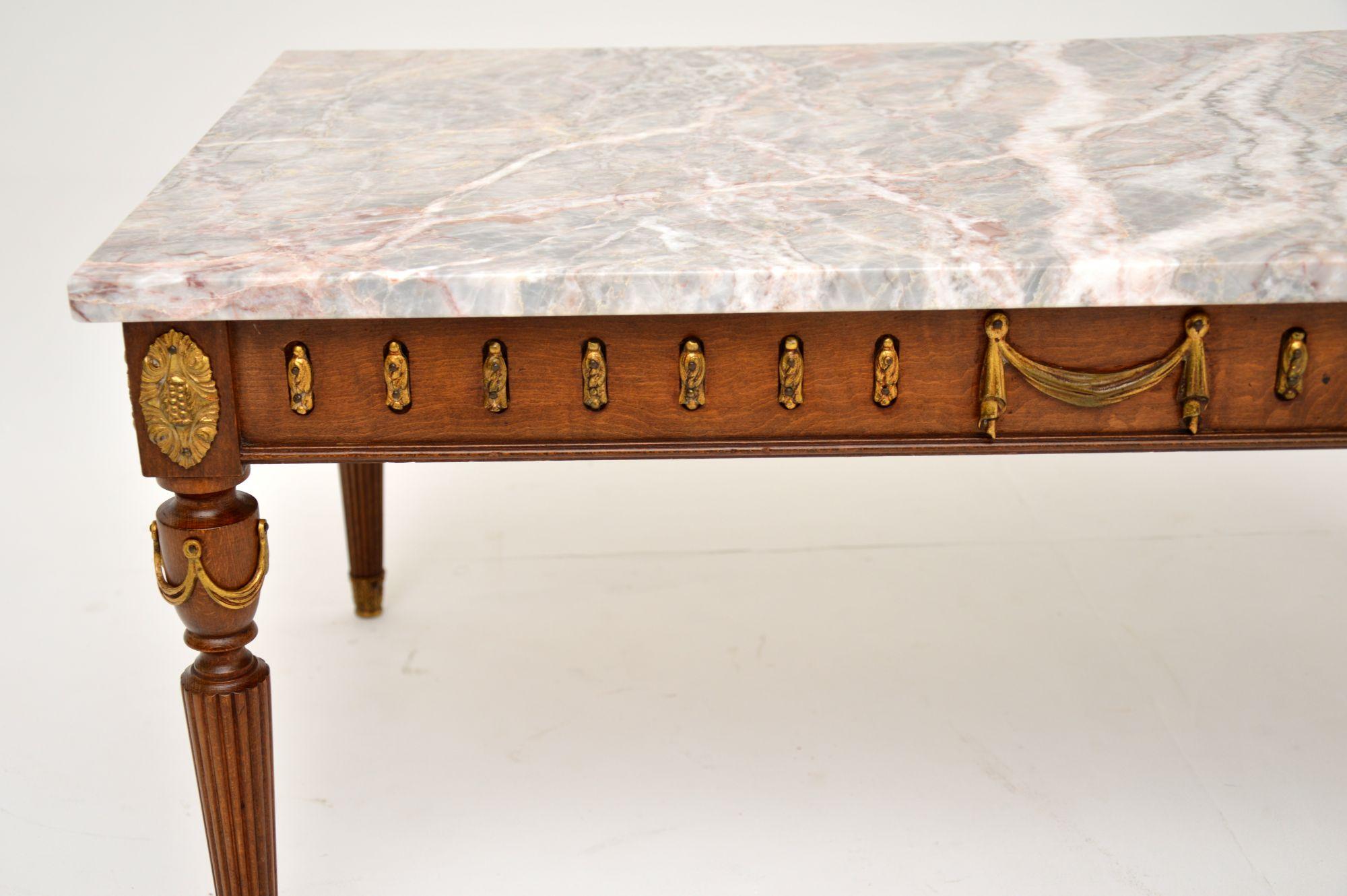 Antique French Marble-Top Coffee Table In Good Condition In London, GB