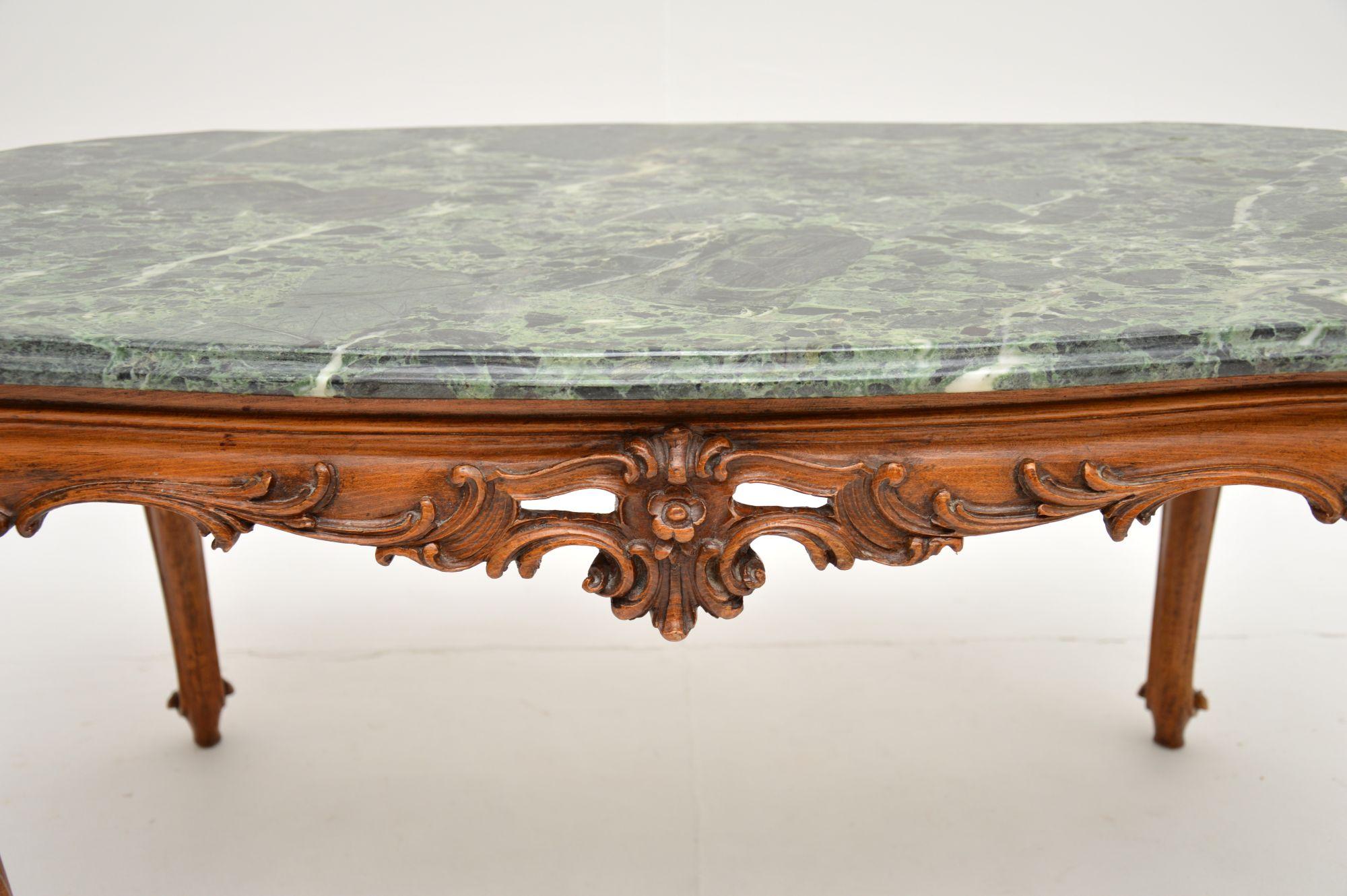 Antique French Marble Top Coffee Table 2