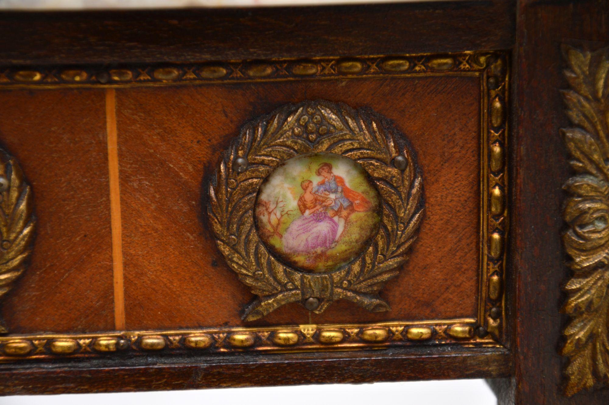 Antique French Marble Top Coffee Table 1