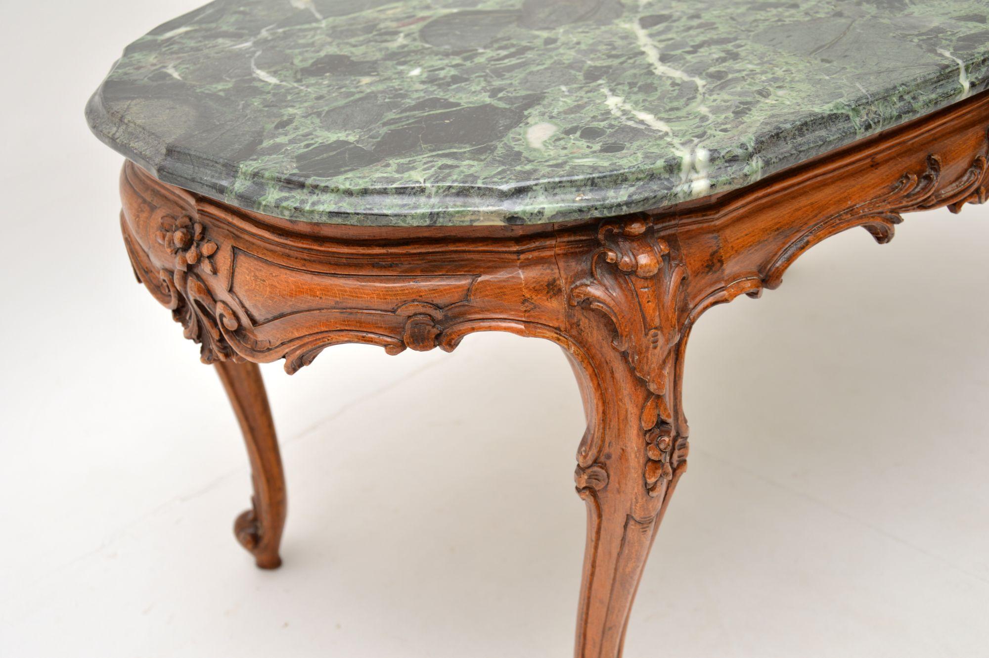 Antique French Marble Top Coffee Table 3